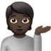 💁🏿 person tipping hand: dark skin tone display on Apple